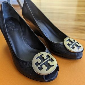 Tory Burch Lowell Peep Wedges Heels